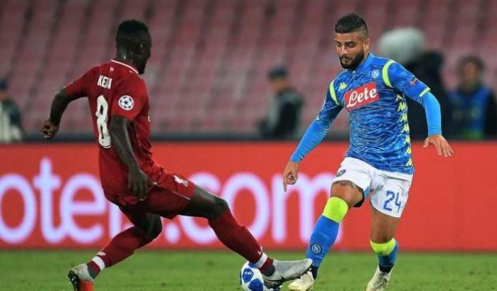 Un gol di Insigne allo scadere e il Napoli batte il Liverpool 1-0