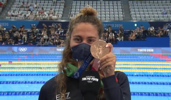 Simona Quadarella si riscatta negli 800 stile libero: è medaglia di bronzo