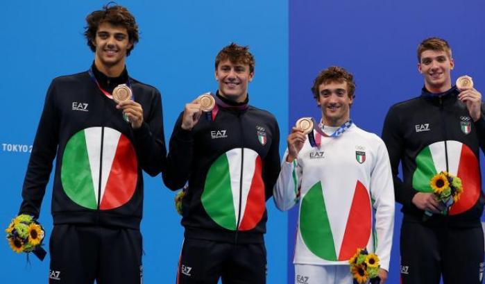 Altra medaglia nel nuoto: la 4x100 mista maschile conquista il bronzo